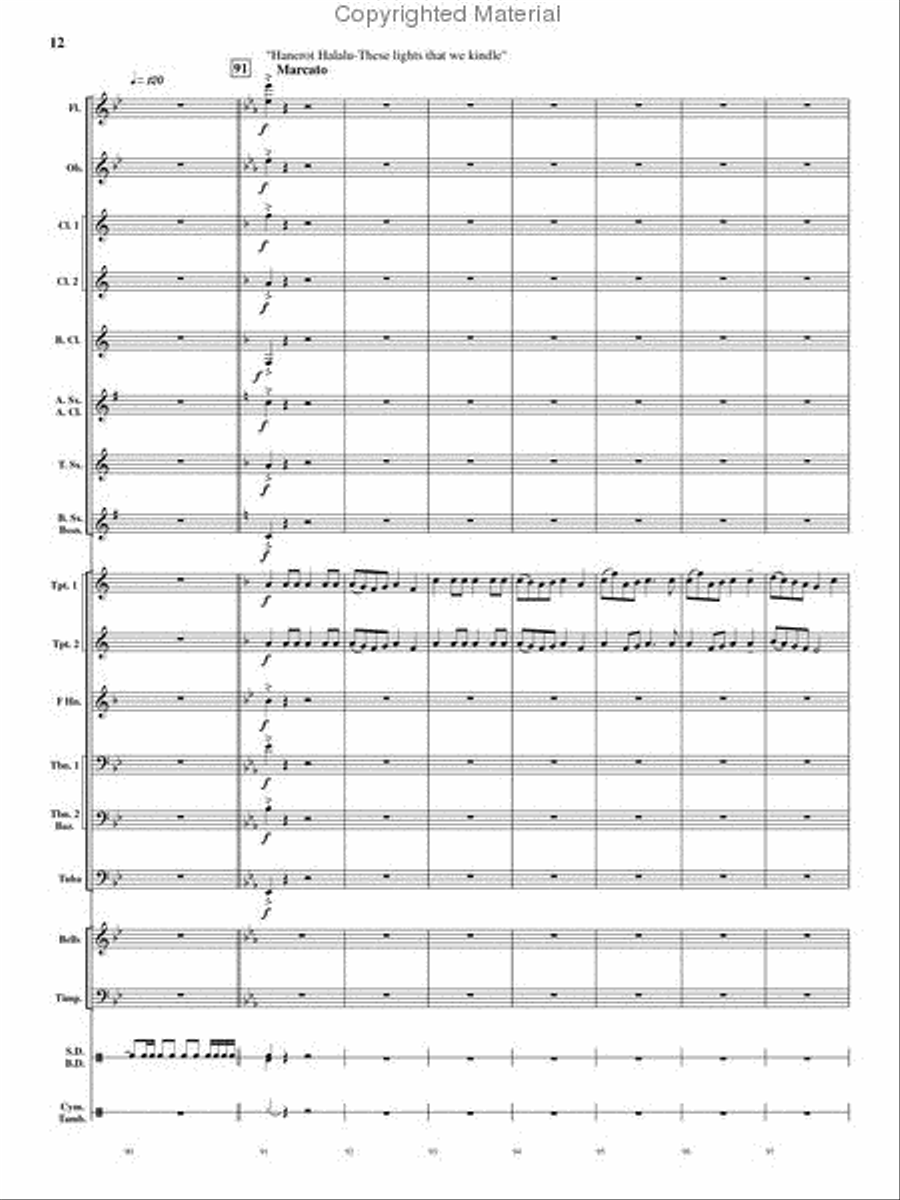 A Celebration of Hanukkah Concert Band scores gallery preview page 11