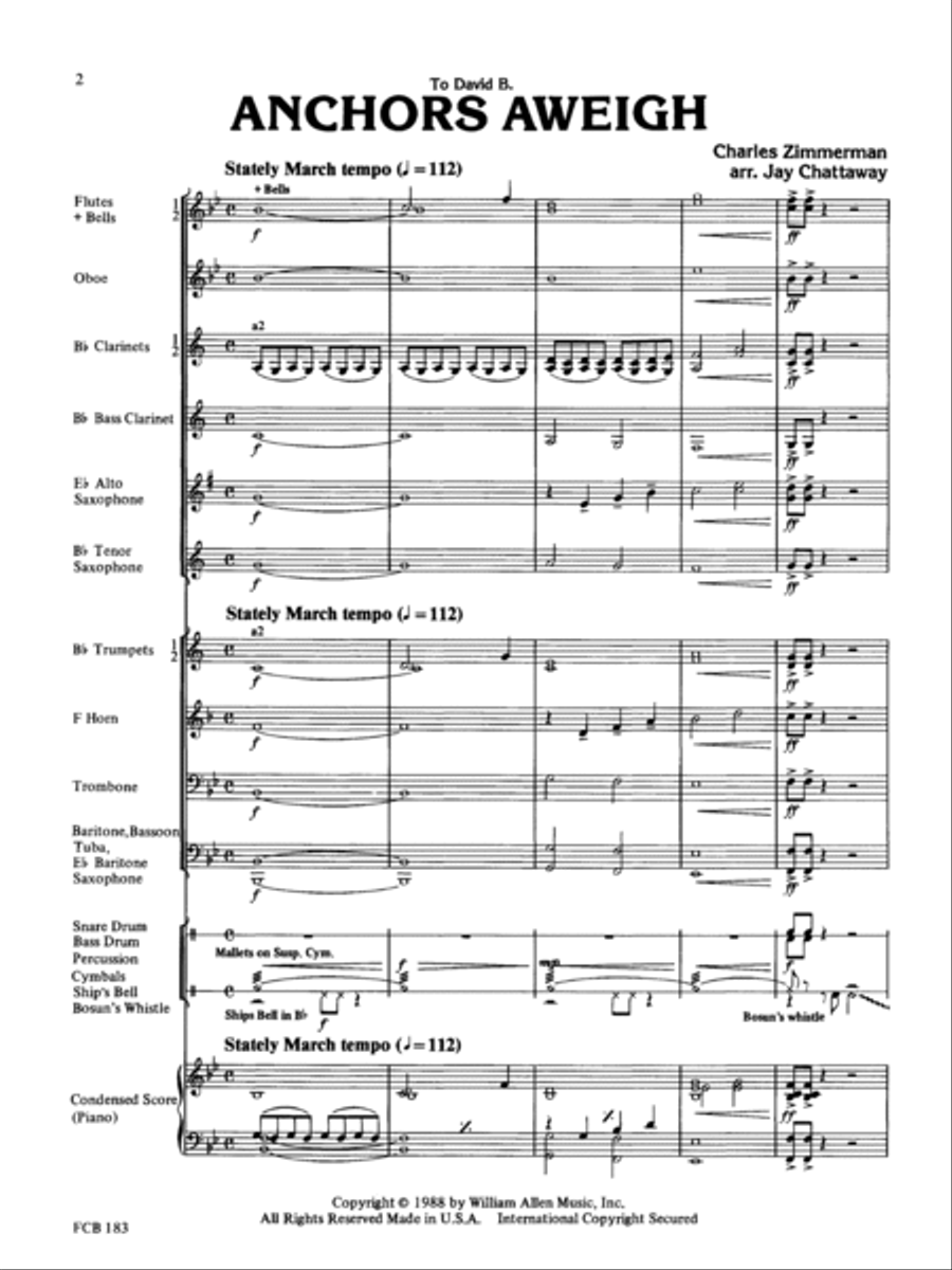 Anchors Aweigh Concert Band scores gallery preview page 2