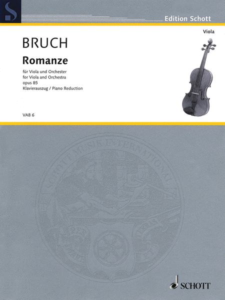 Romance in F Major, Op. 85 by Max Bruch Piano Accompaniment - Sheet Music