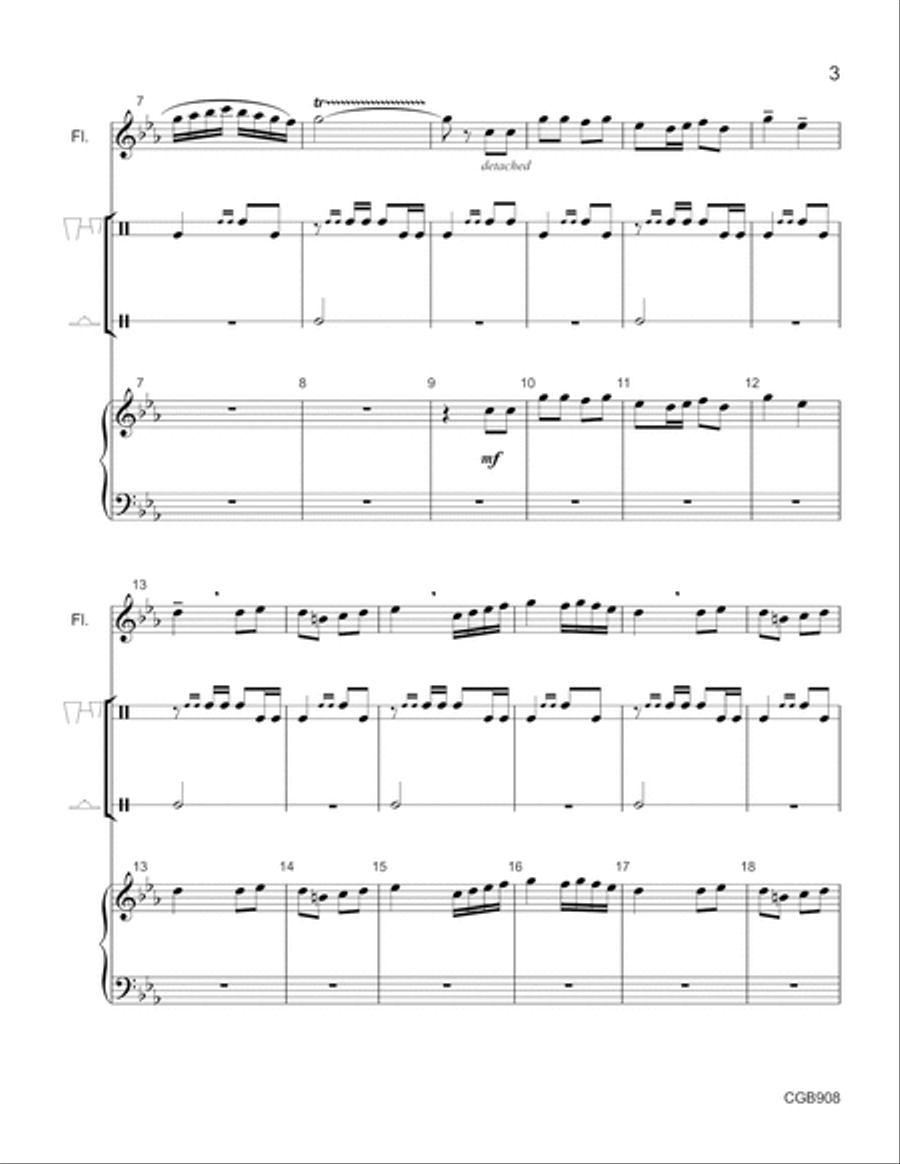 Patapan - Full Score Handbell Choir scores gallery preview page 3