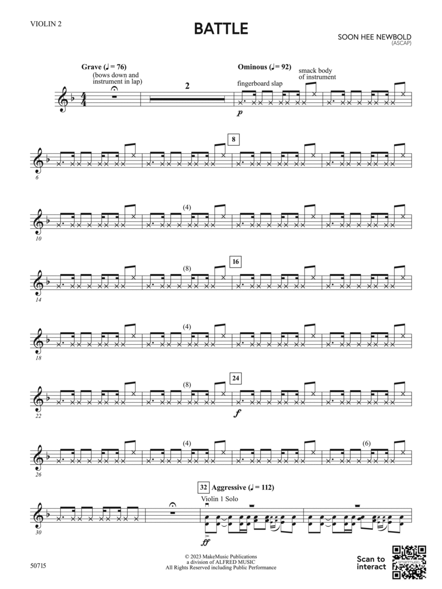 Battle: 2nd Violin Battle: 2nd Violin String Orchestra scores gallery preview page 1