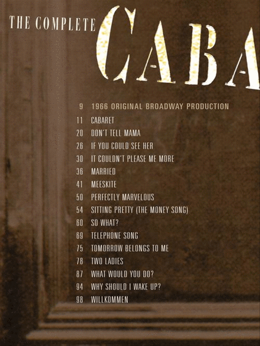 The Complete Cabaret Collection Piano, Vocal, Guitar scores gallery preview page 7