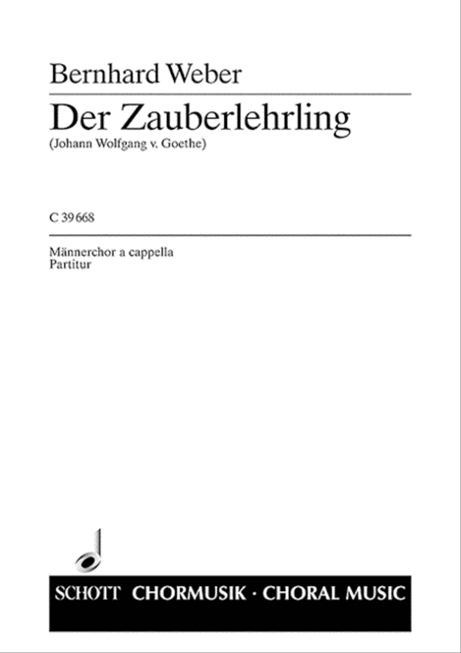 Weber B Zauberlehrling TTBB scores gallery preview page 1