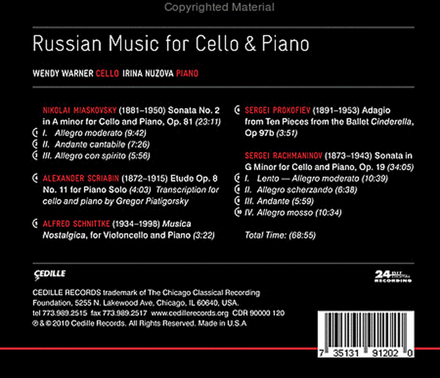 Russian Music for Cello & Piano