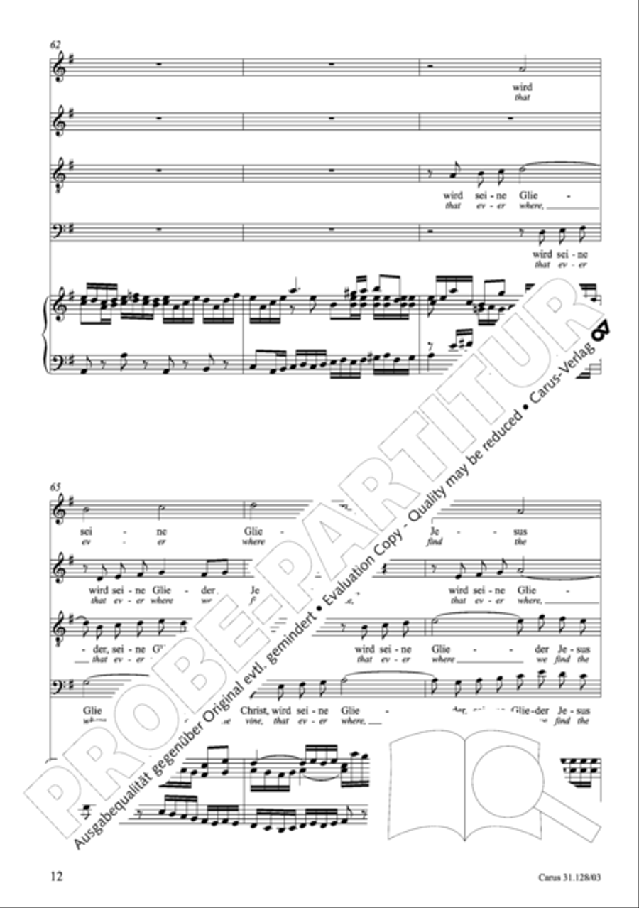 On Jesus Christ's ascent on high (Auf Christi Himmelfahrt allein) ATB scores gallery preview page 13