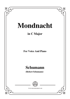 Schumann-Mondnacht,in C Major,for Voice and Piano