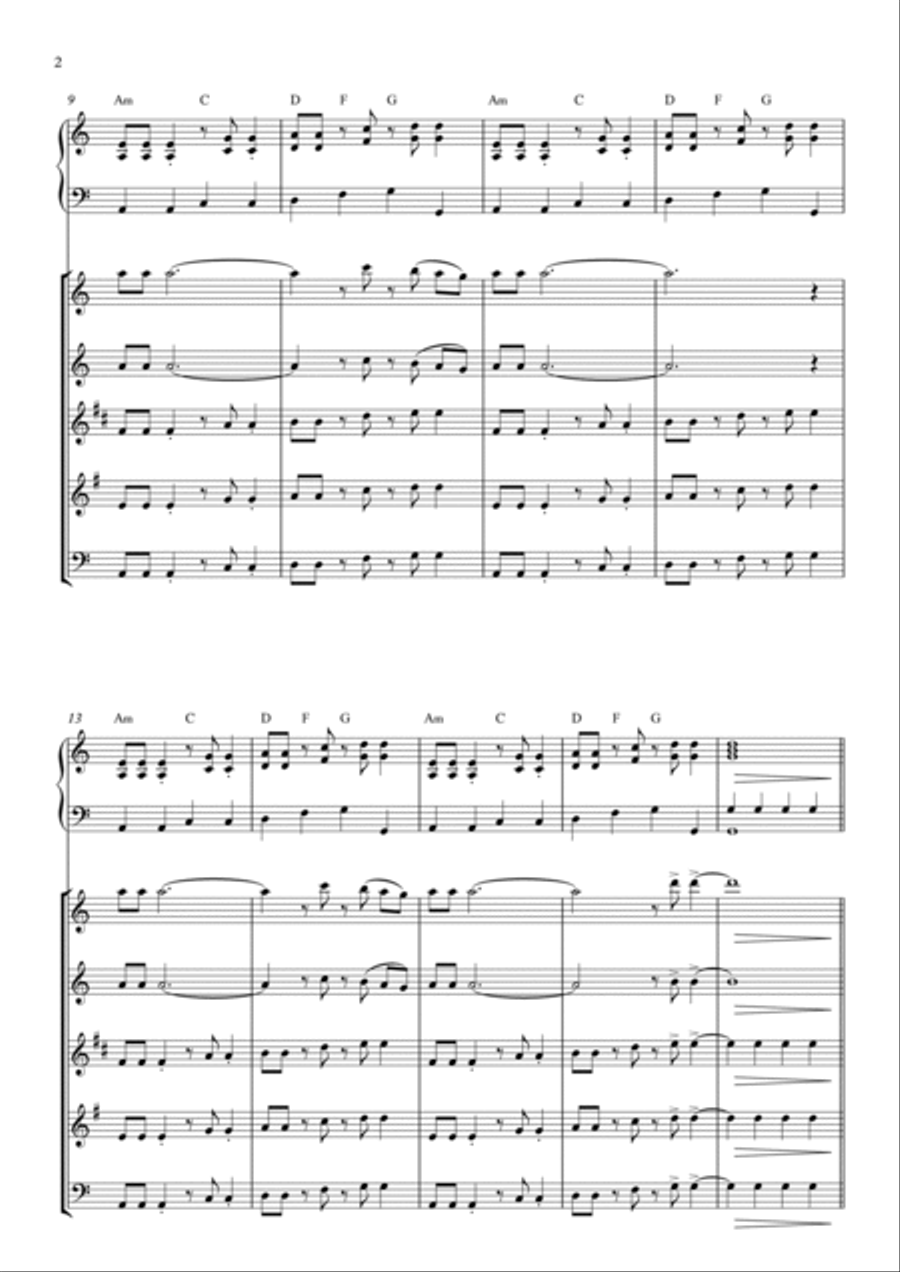 Rock You Like A Hurricane Woodwind Quintet scores gallery preview page 2