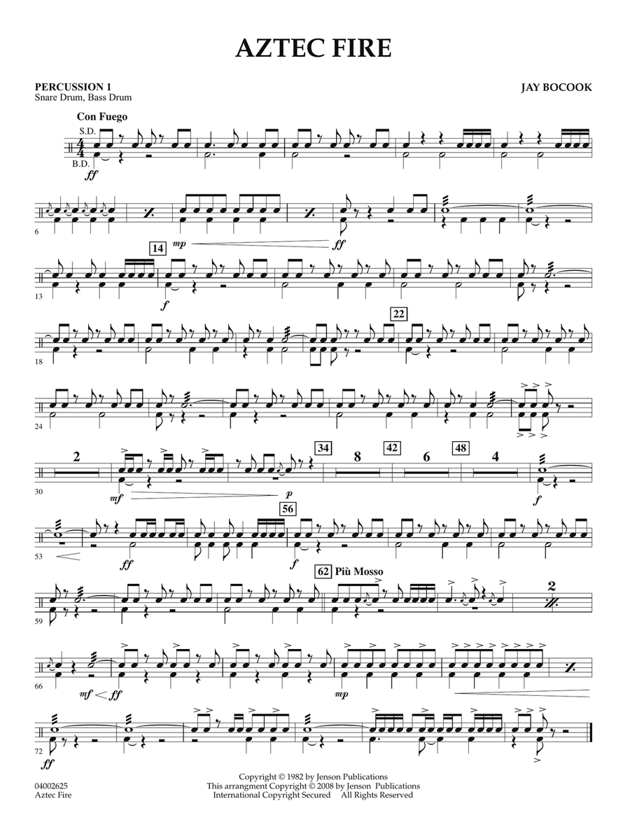 Aztec Fire - Percussion 1