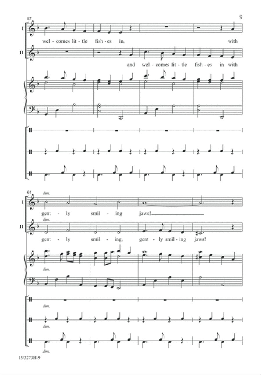 How Doth the Little Crocodile 2-Part scores gallery preview page 9