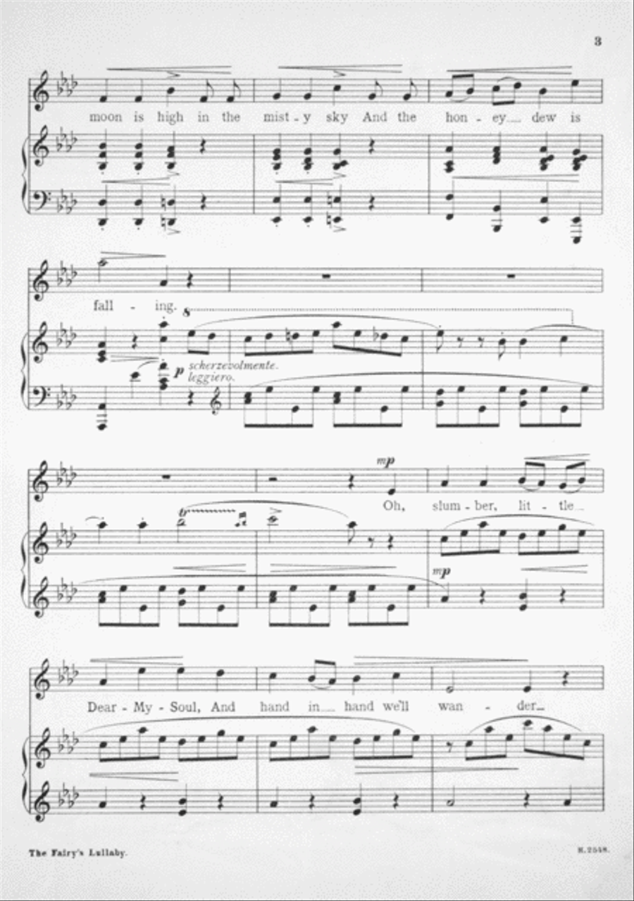 The Fairy's Lullaby. Song Voice scores gallery preview page 5