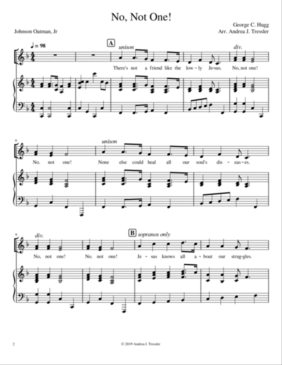 No, Not One! Vocal Duet scores gallery preview page 2