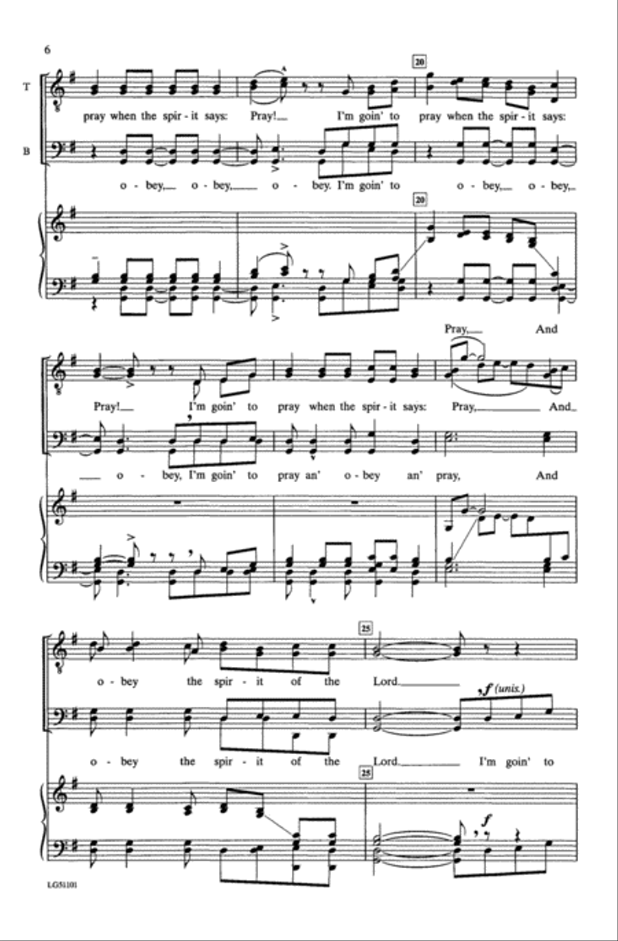 I'm Goin' to Sing Choir scores gallery preview page 4