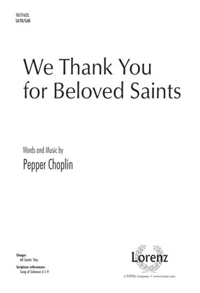 Book cover for We Thank You for Beloved Saints