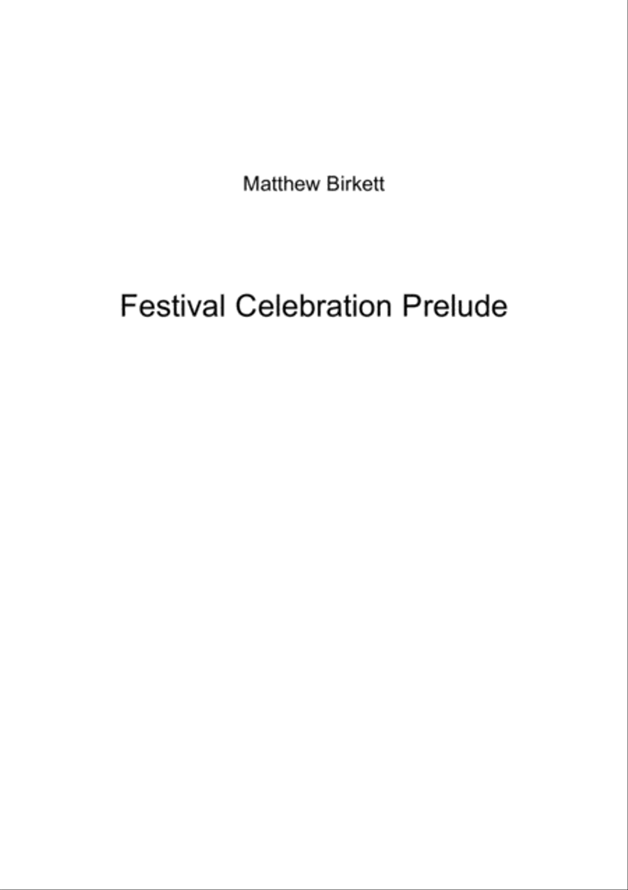 Book cover for Festival Celebration Prelude
