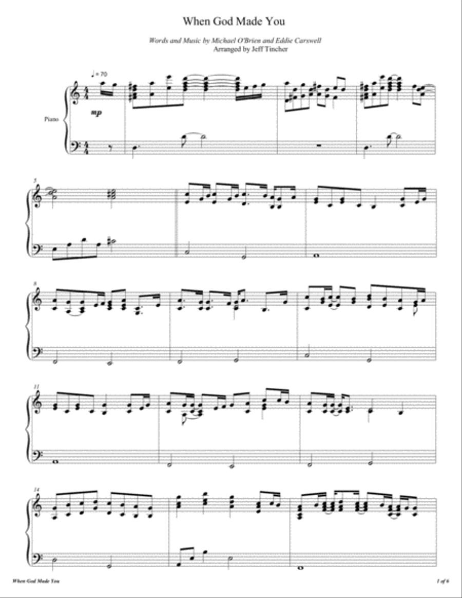When God Made You When God Made You Piano Solo scores gallery preview page 2