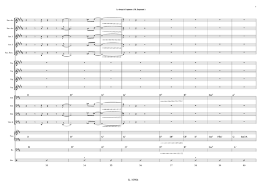 Le loup et l'agneau pour trombone solo et big band Jazz Ensemble scores gallery preview page 6