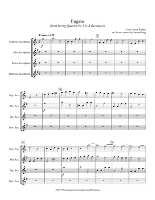 Fugato (from String Quartet No 2 in B flat major)