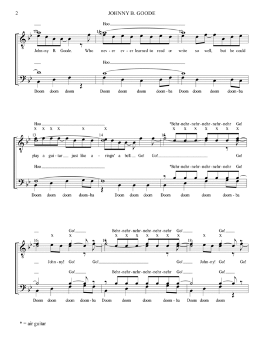 Johnny B. Goode TTBB scores gallery preview page 2