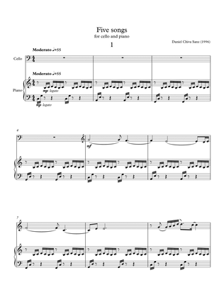 Five Songs for Cello and Piano