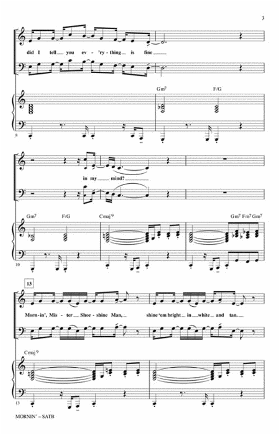 Mornin' Mornin' Vocal Jazz Ensemble scores gallery preview page 3