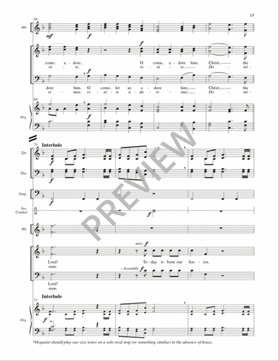 O Come, All Ye Faithful - Full Score and Parts 4-Part scores gallery preview page 16