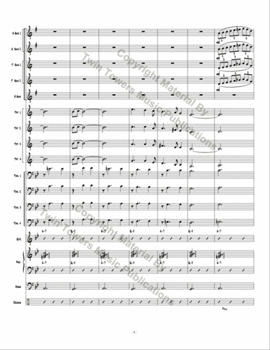 Pthalo Blue Pthalo Blue Jazz Ensemble scores gallery preview page 9