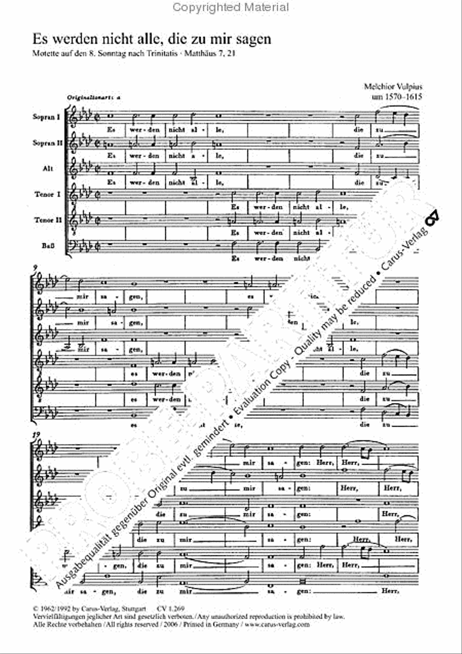 Es werden nicht alle, die zu mir sagen Choir scores gallery preview page 2