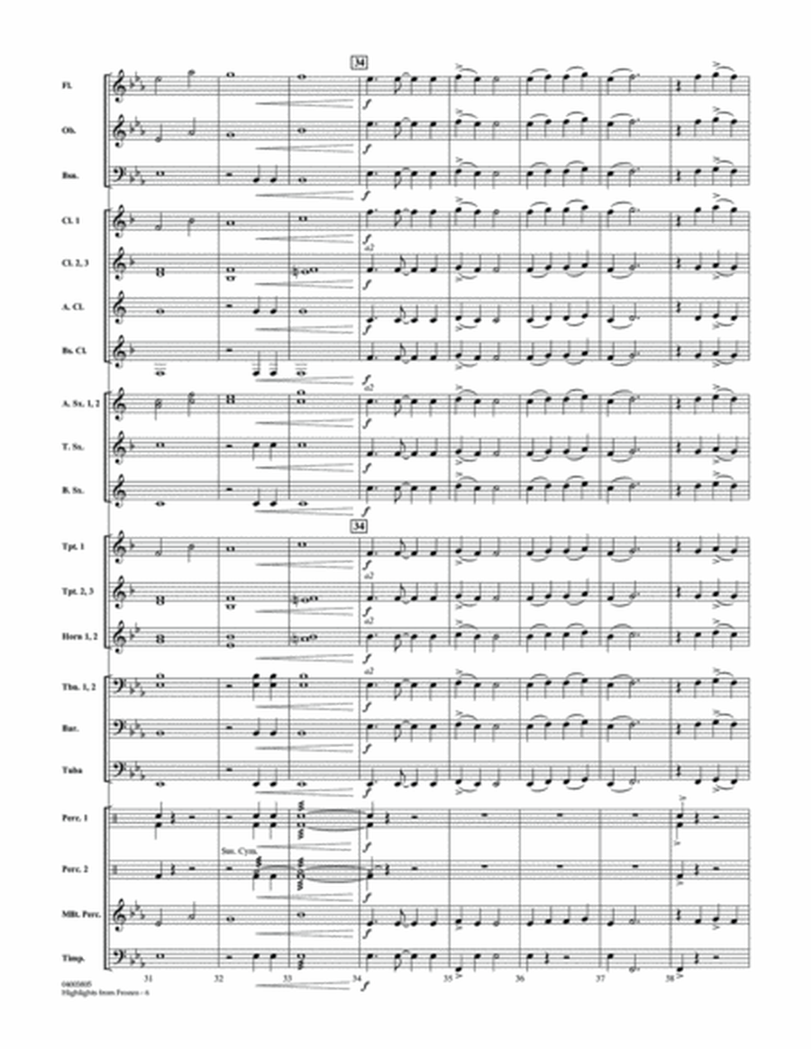 Highlights from Frozen (arr. Sean O'Loughlin) - Conductor Score (Full Score)