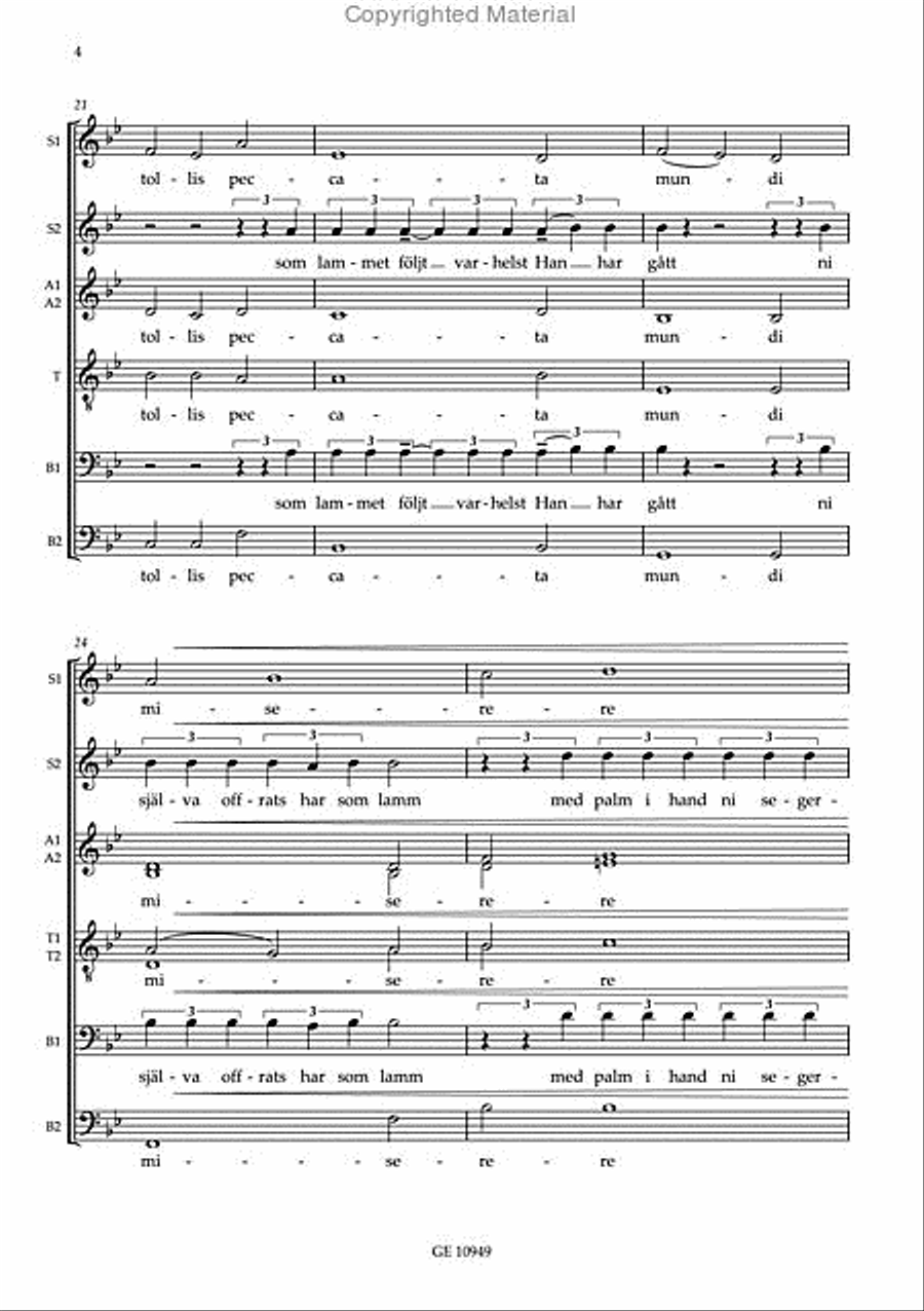 Agnus Dei SSAATTBB scores gallery preview page 4