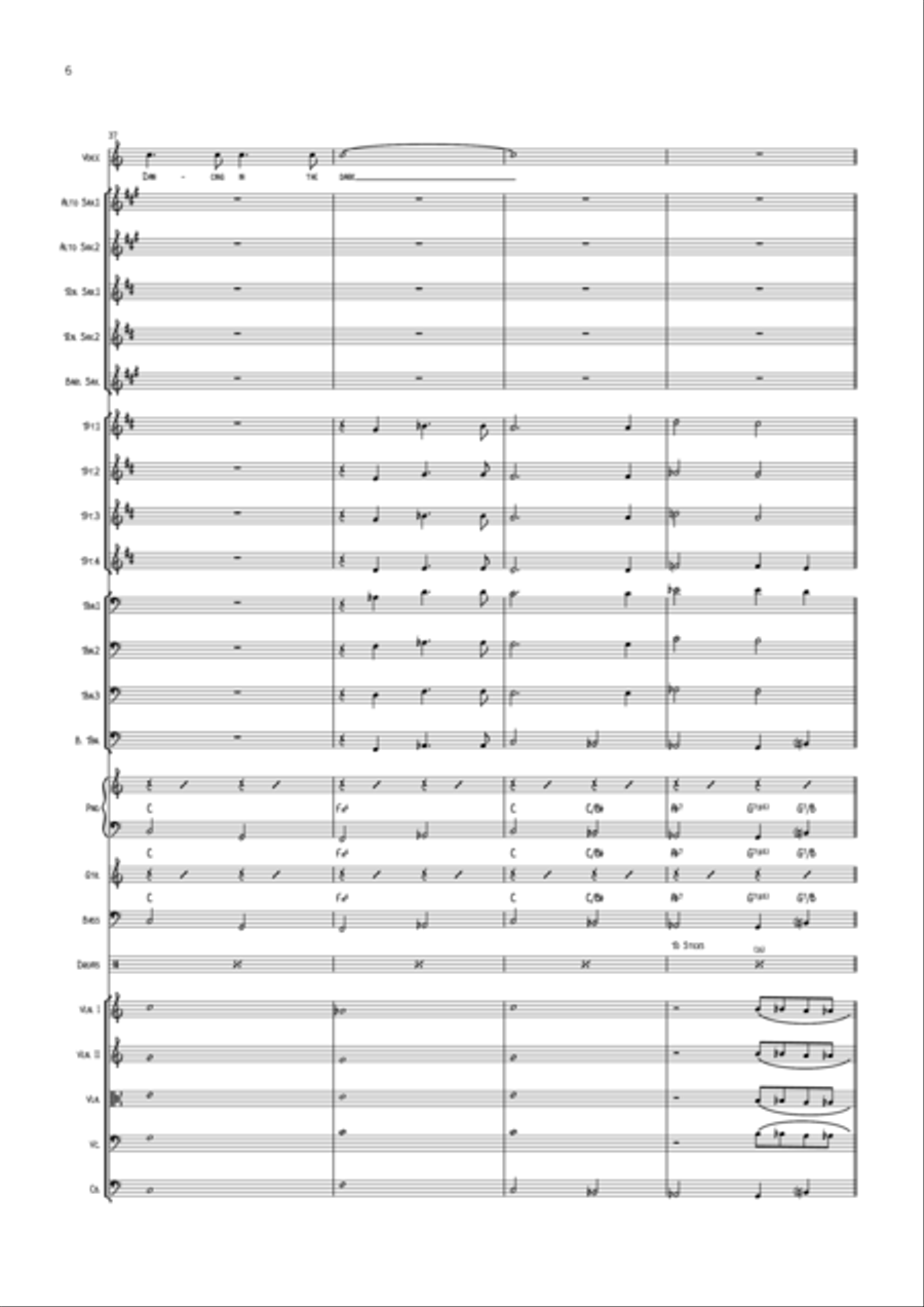 Dancing In The Dark Saxophone scores gallery preview page 6