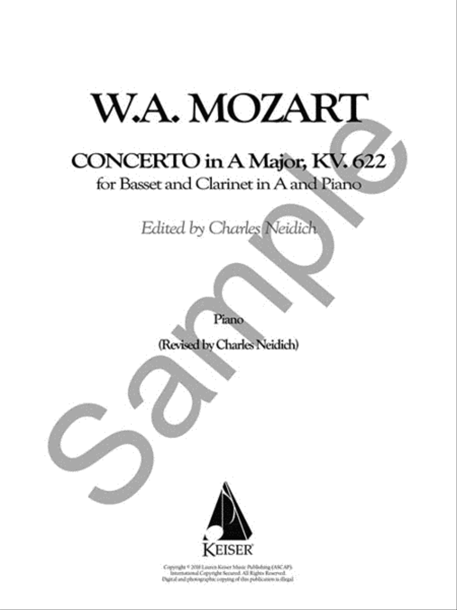 Clarinet Concerto, K. 622 Clarinet Solo scores gallery preview page 2