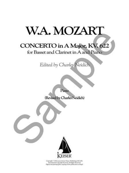 Clarinet Concerto, K. 622