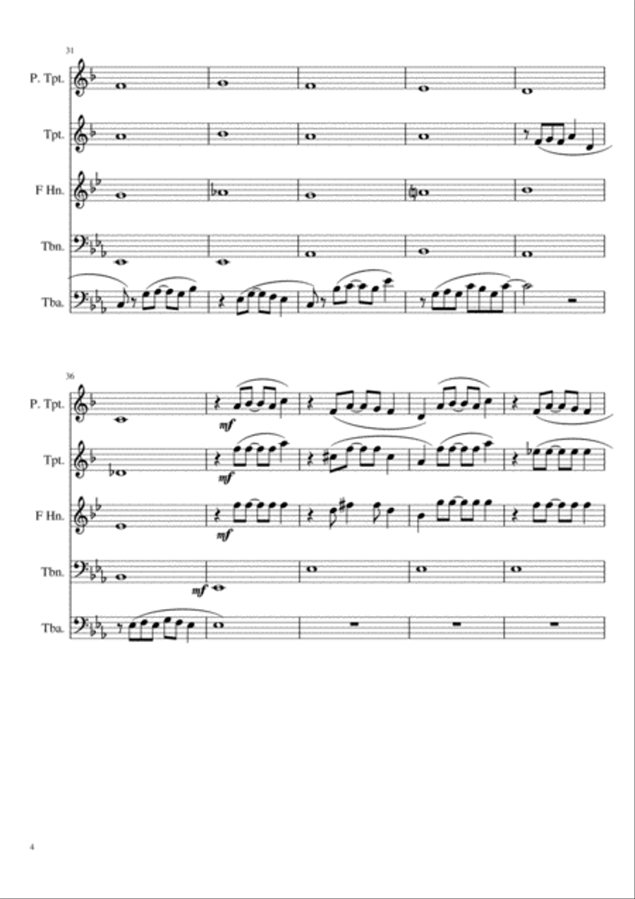 Losing My Mind Brass Ensemble scores gallery preview page 4