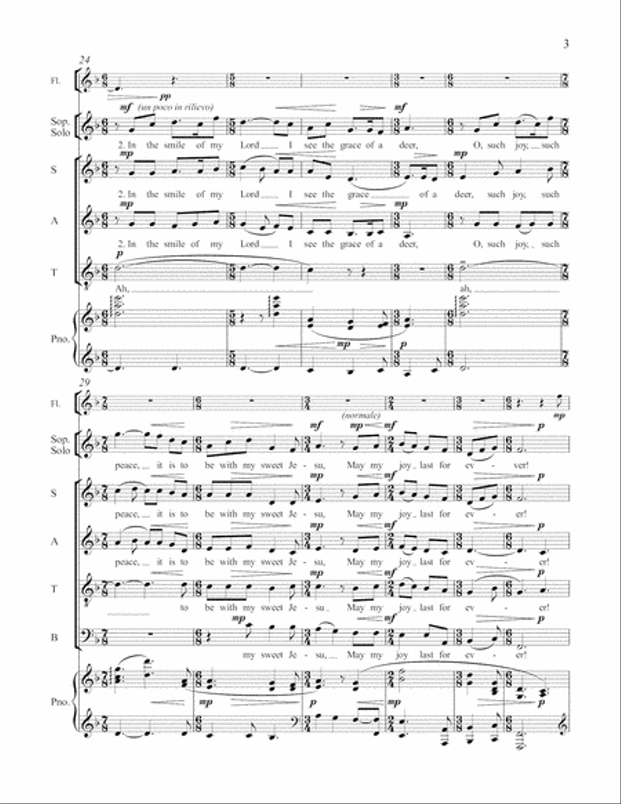 Three Sacred Songs: 3. Magdalene 4-Part scores gallery preview page 4