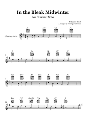 Book cover for In the Bleak Midwinter (Clarinet Solo) - Beginner Level