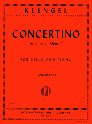Book cover for Concertino in C major, Op. 7
