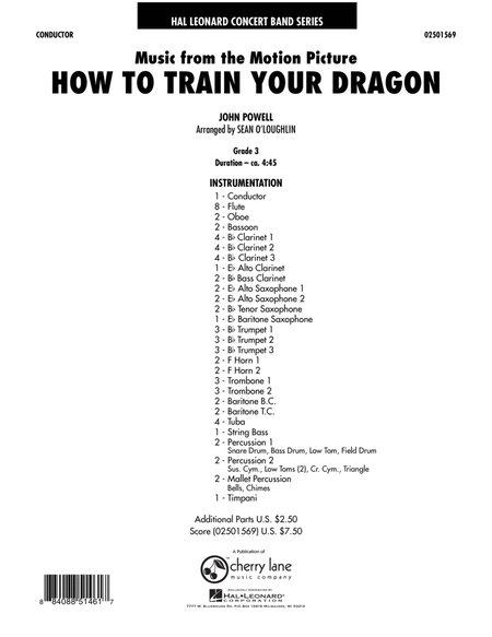 Music from How To Train Your Dragon - Full Score