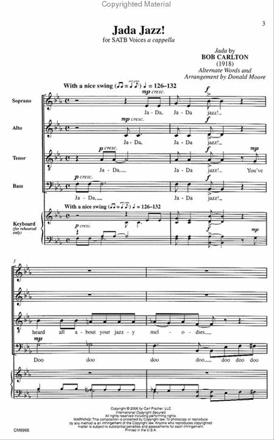 Jada Jazz! 4-Part scores gallery preview page 2