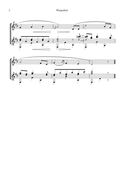 Wiegenlied / Lullaby Op. 49 No. 2 for recorder and guitar image number null