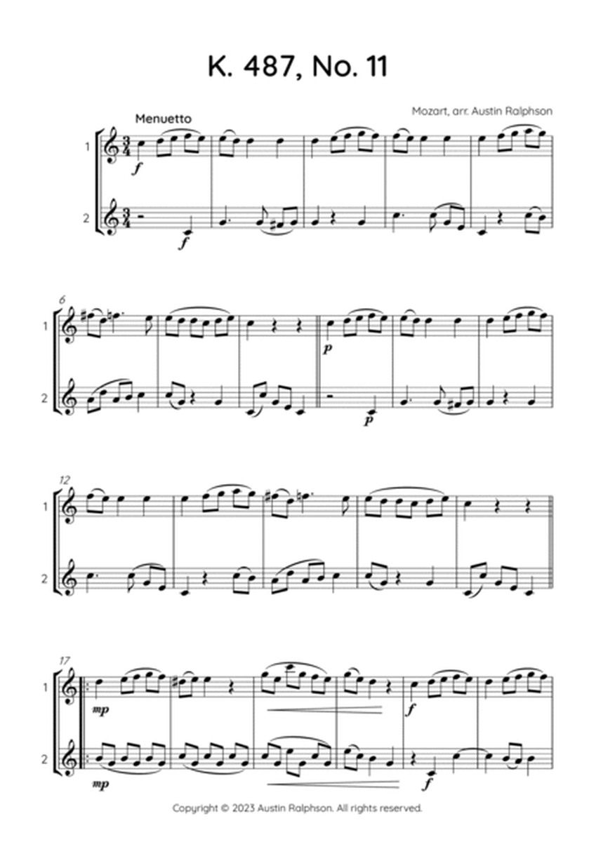 Mozart K. 487 No. 11 - flute duet image number null