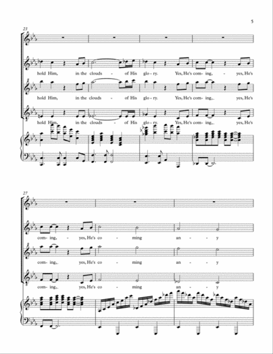 Anytime, He's Coming Anytime, He's Coming 3-Part scores gallery preview page 5