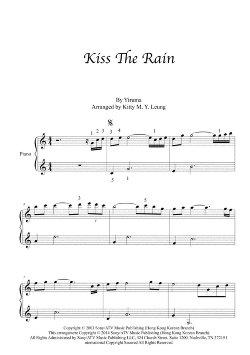 Kiss The Rain - Piano Solo image number null