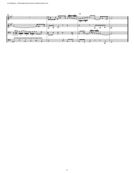 Prelude 14 from Well-Tempered Clavier, Book 2 (Brass Quartet) image number null