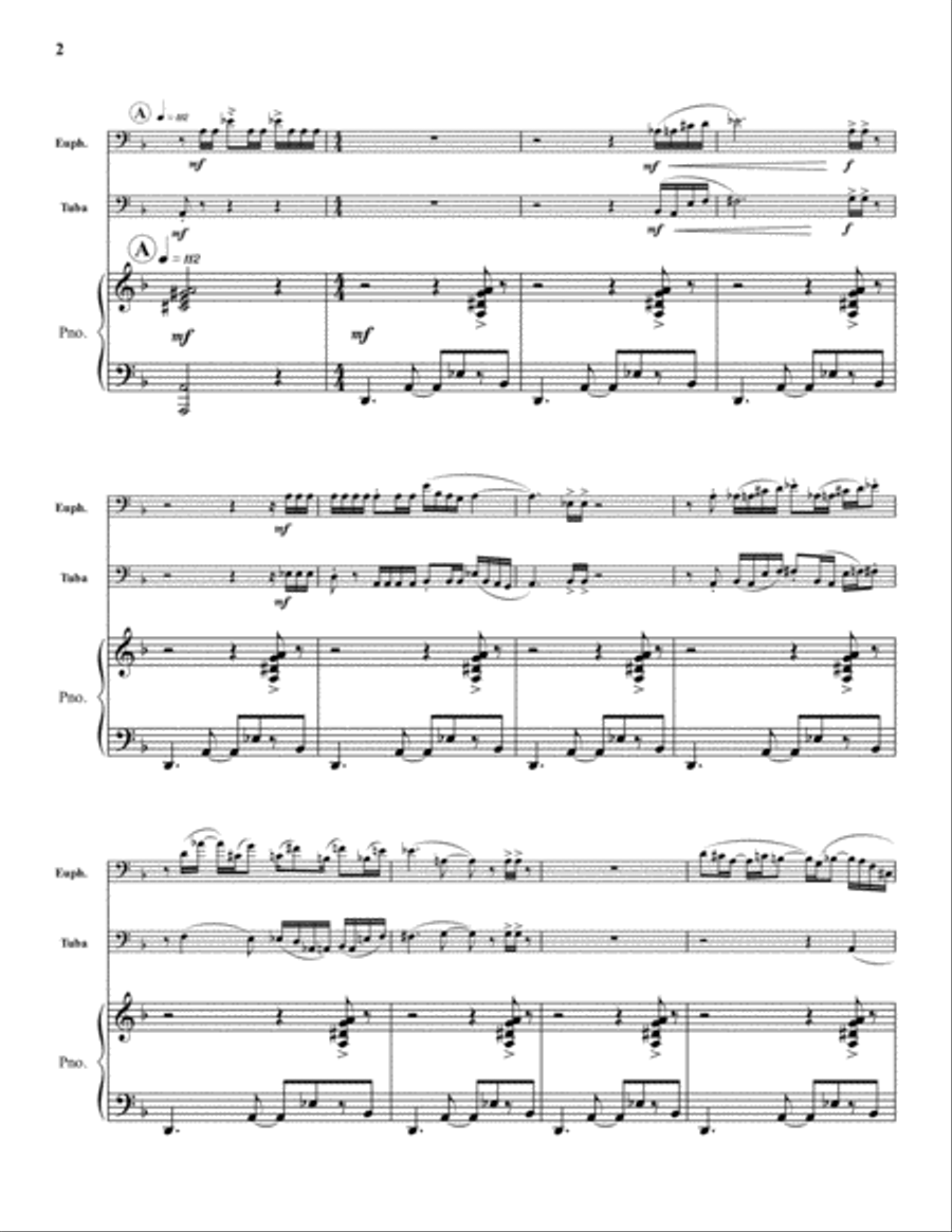 Suite for Horn or Euphonium and Tuba Brass Duet scores gallery preview page 3