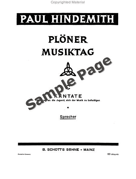 Hindemith P Ploener Musiktag C Kantate