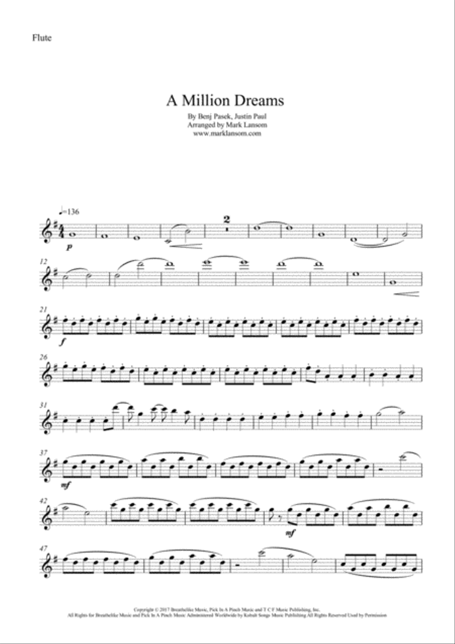 A Million Dreams Small Ensemble scores gallery preview page 5