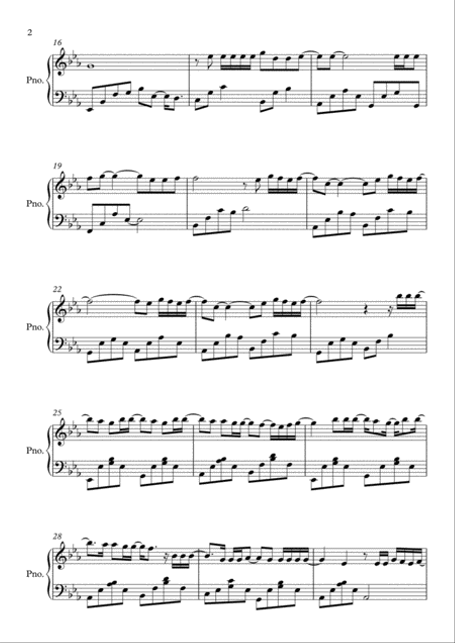 When We Were Young Piano Solo scores gallery preview page 2