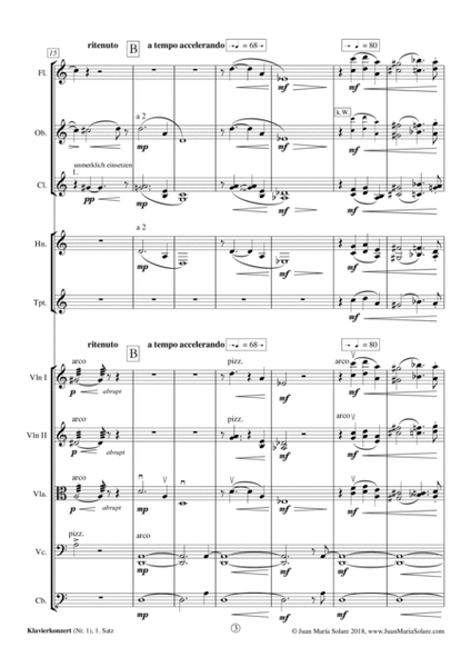 Piano Concerto No. 1 - FIRST movement [score and parts]