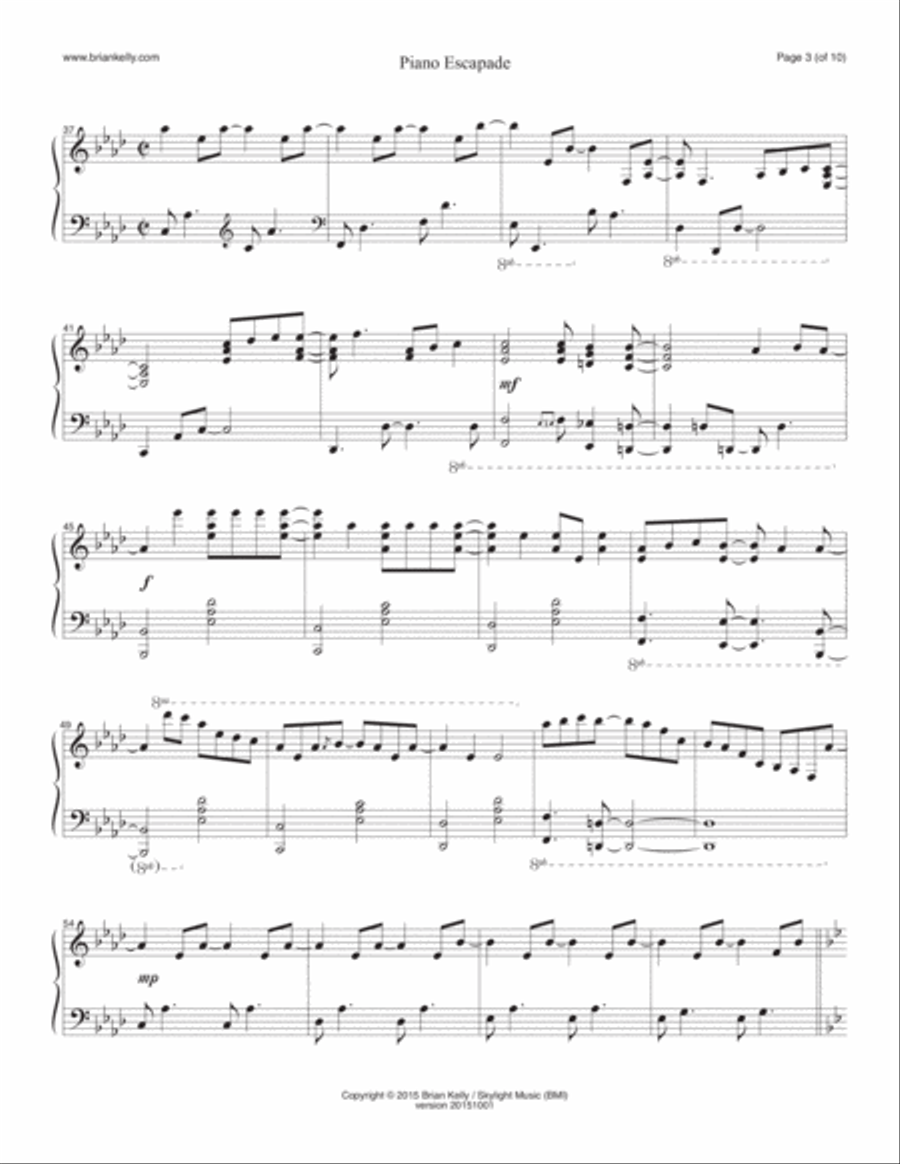 Piano Escapade Piano Solo scores gallery preview page 3