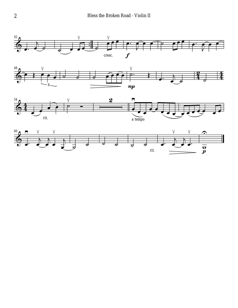 Bless The Broken Road String Quartet scores gallery preview page 4